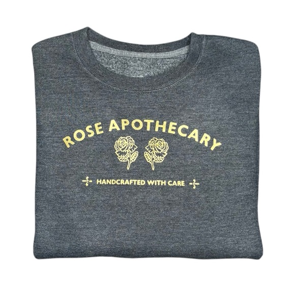 Rose Apothecary sweat shirt grey/ blue medium - Picture 2 of 5